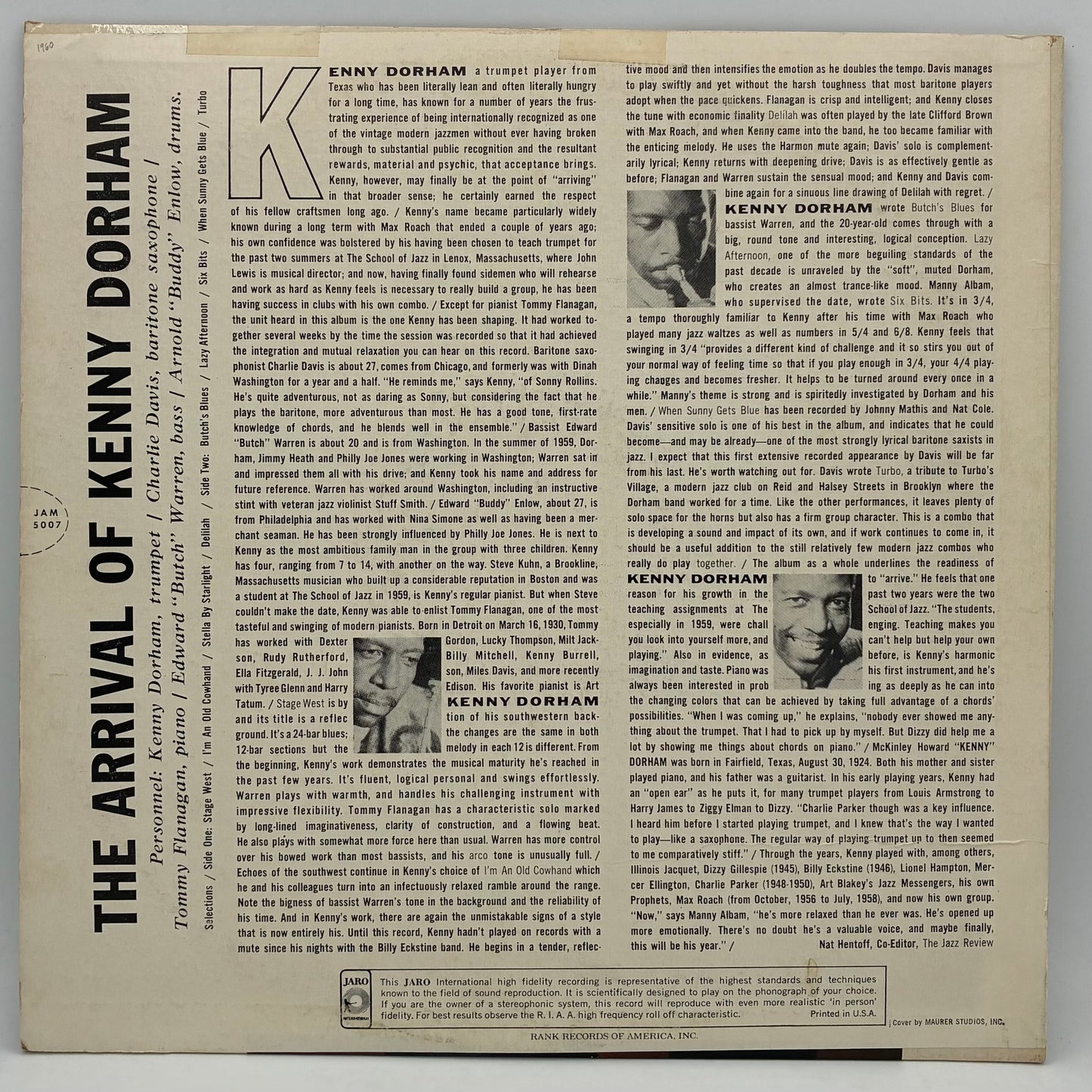 Kenny Dorham – The Arrival Of Kenny Dorham