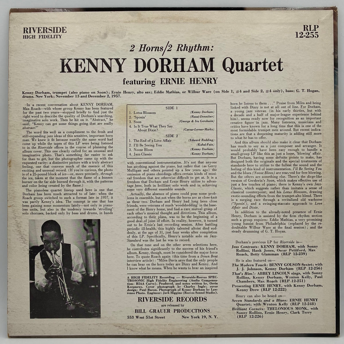Kenny Dorham Quartet Featuring Ernie Henry – 2 Horns/2 Rhythm