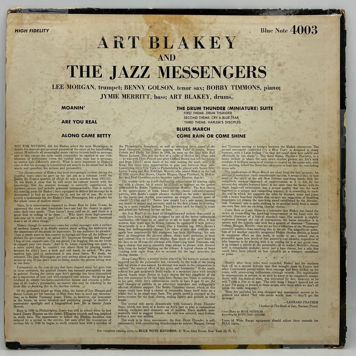 Art Blakey And The Jazz Messengers – Art Blakey And The Jazz Messengers