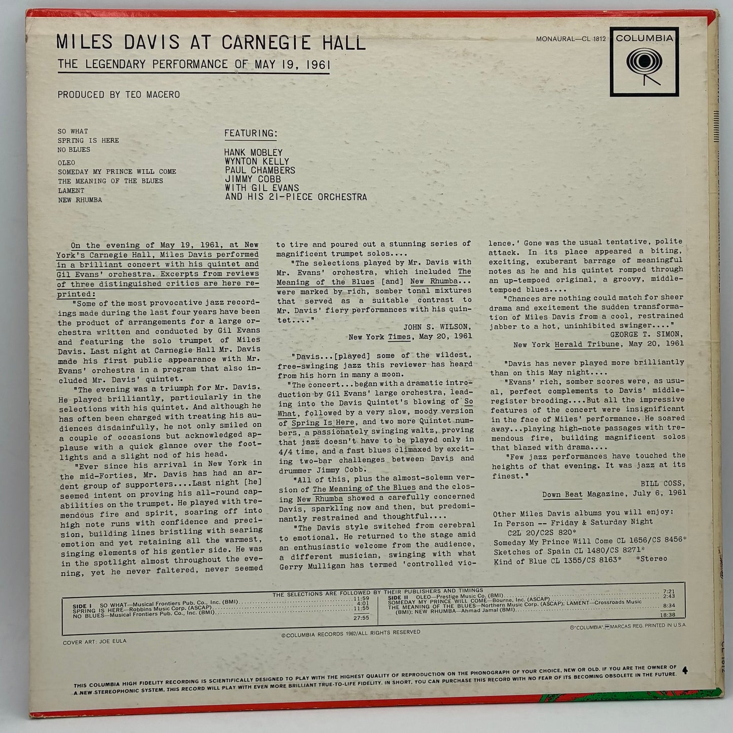 Miles Davis – Miles Davis At Carnegie Hall