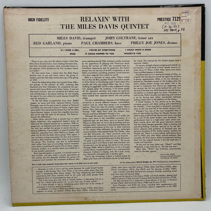 The Miles Davis Quintet – Relaxin' With The Miles Davis Quintet