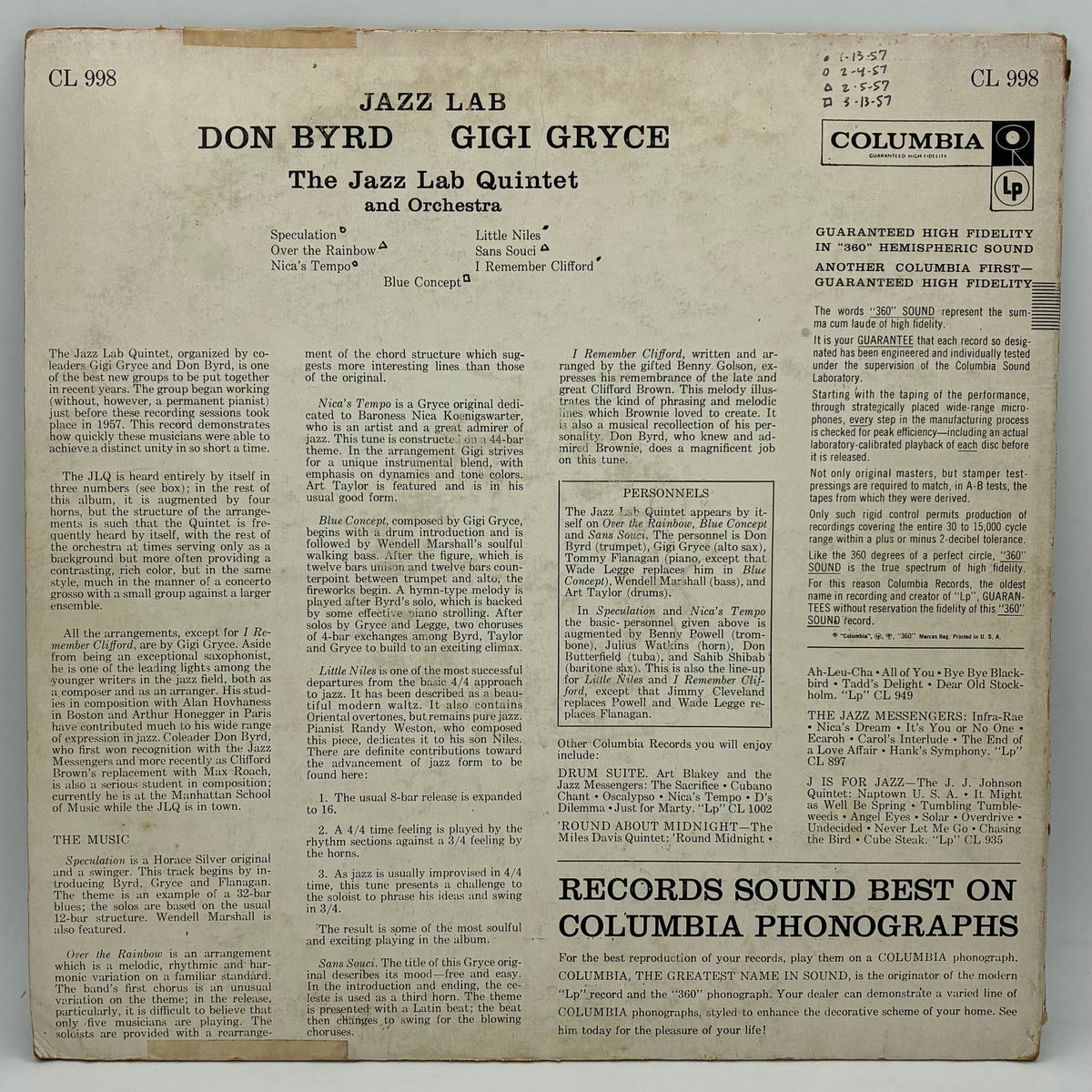 Don Byrd - Gigi Gryce – Jazz Lab