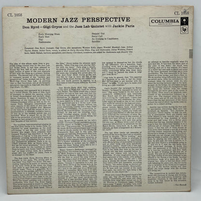 Don Byrd - Gigi Gryce And The The Jazz Lab Quintet With Jackie Paris – Modern Jazz Perspective