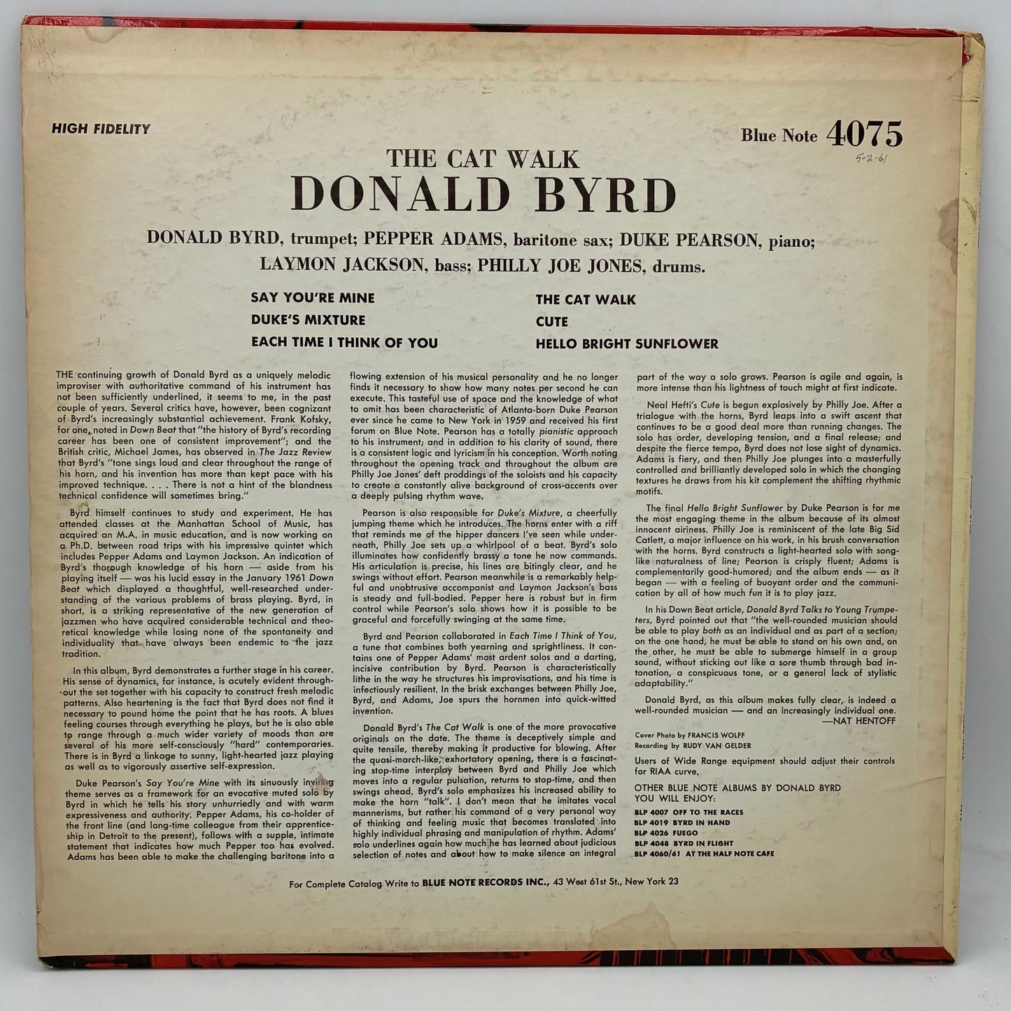 Donald Byrd – The Cat Walk