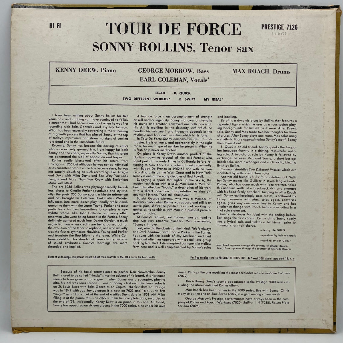 Sonny Rollins – Tour De Force