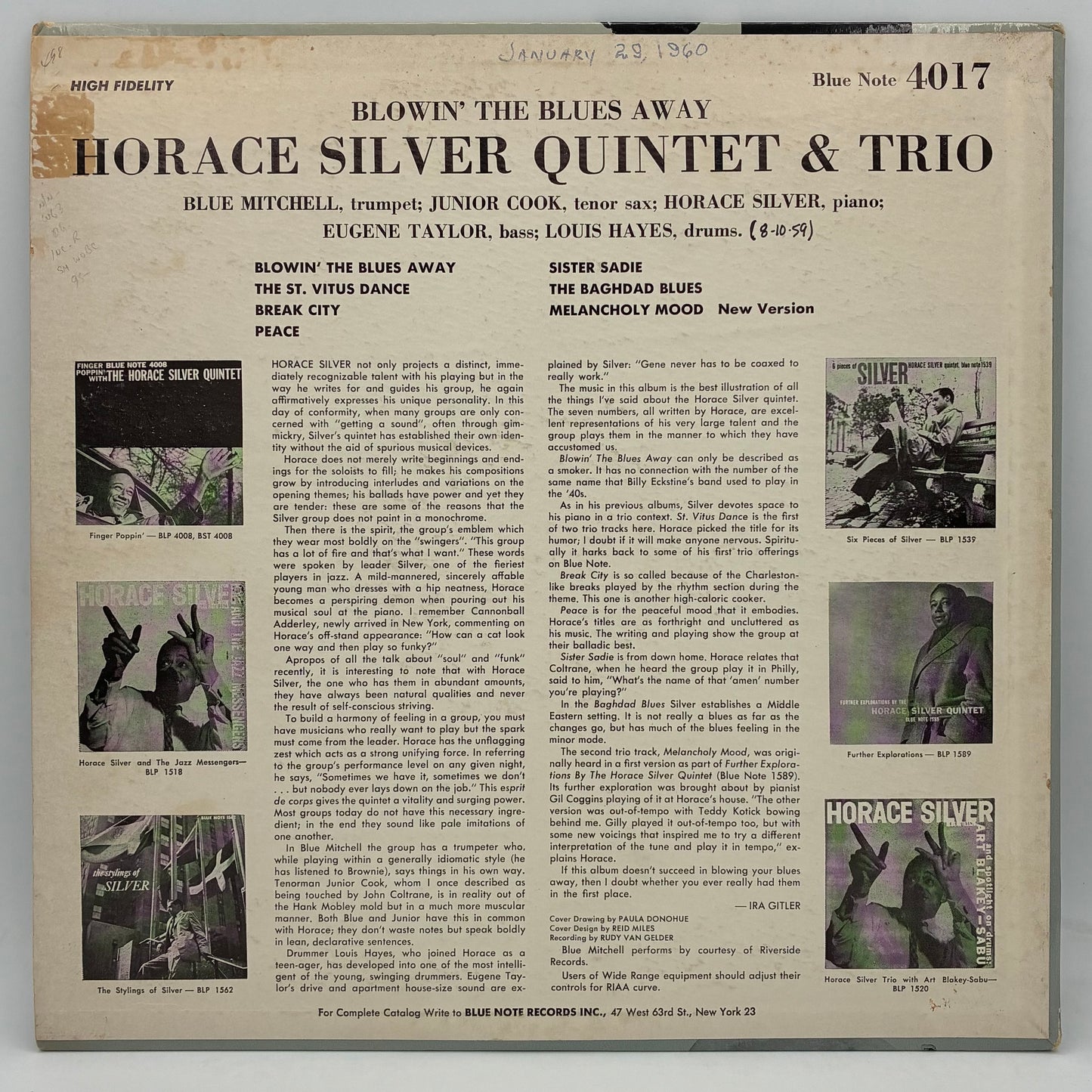 The Horace Silver Quintet & Trio – Blowin' The Blues Away