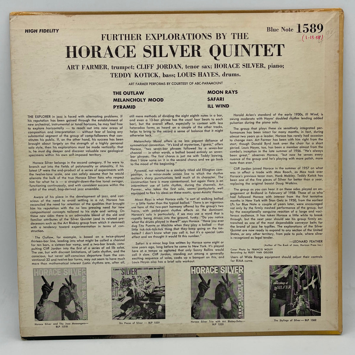 The Horace Silver Quintet – Further Explorations