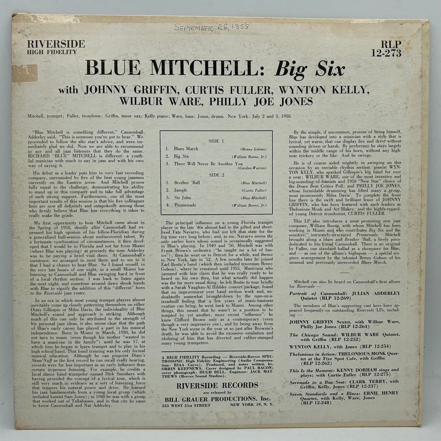 Blue Mitchell – Big 6