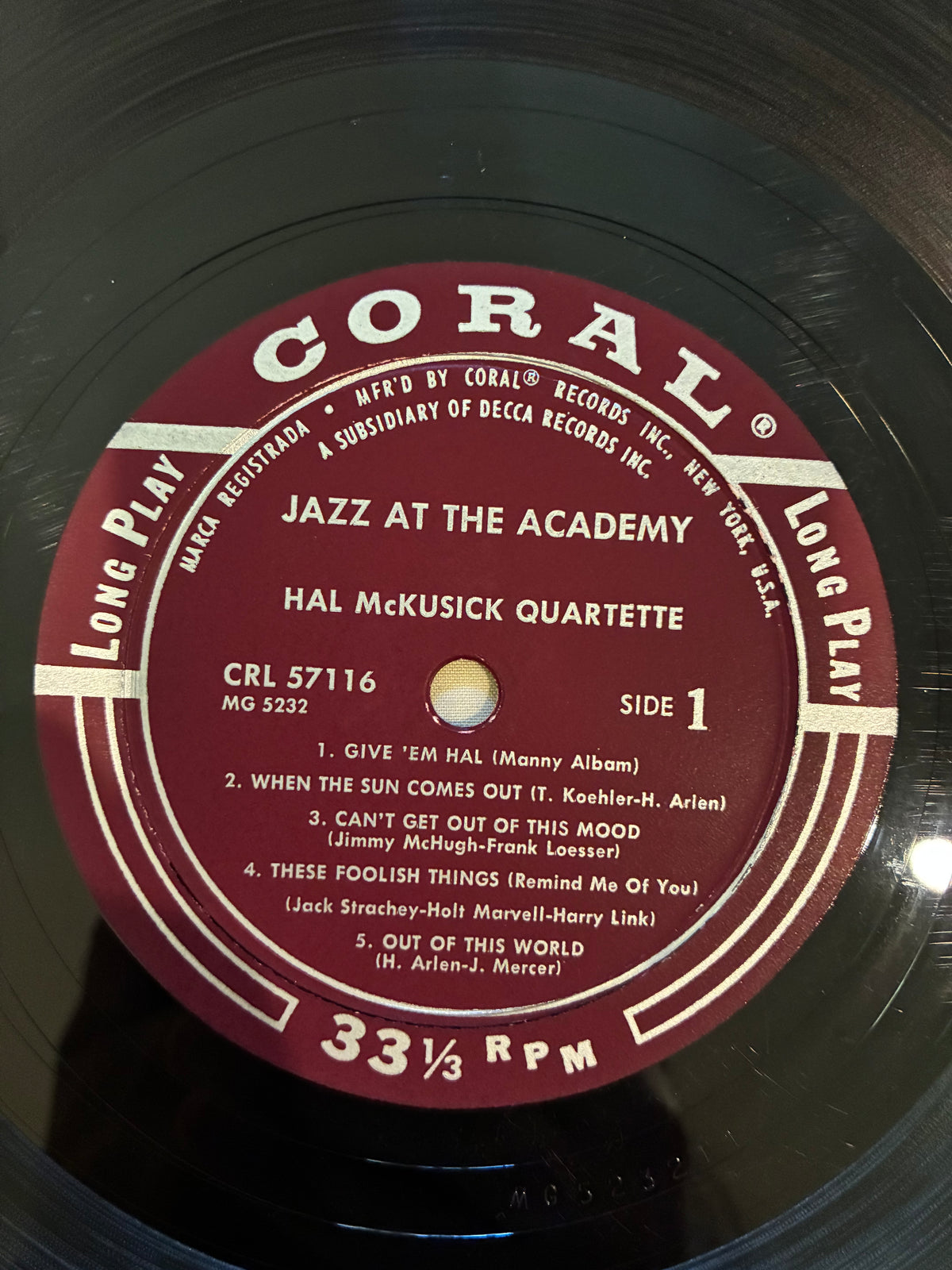 Hal McKusick Quartette – Jazz At The Academy