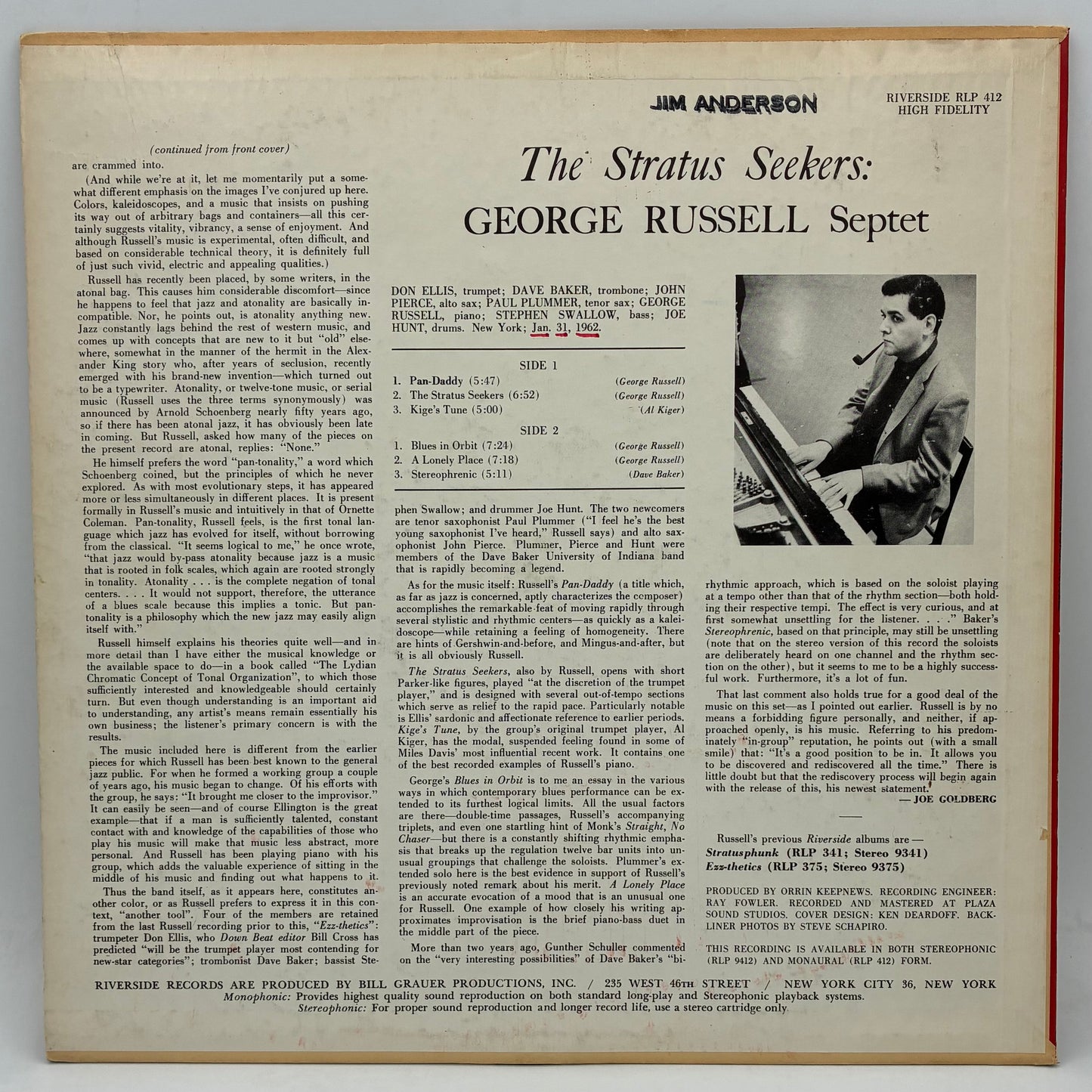 George Russell Septet – The Stratus Seekers