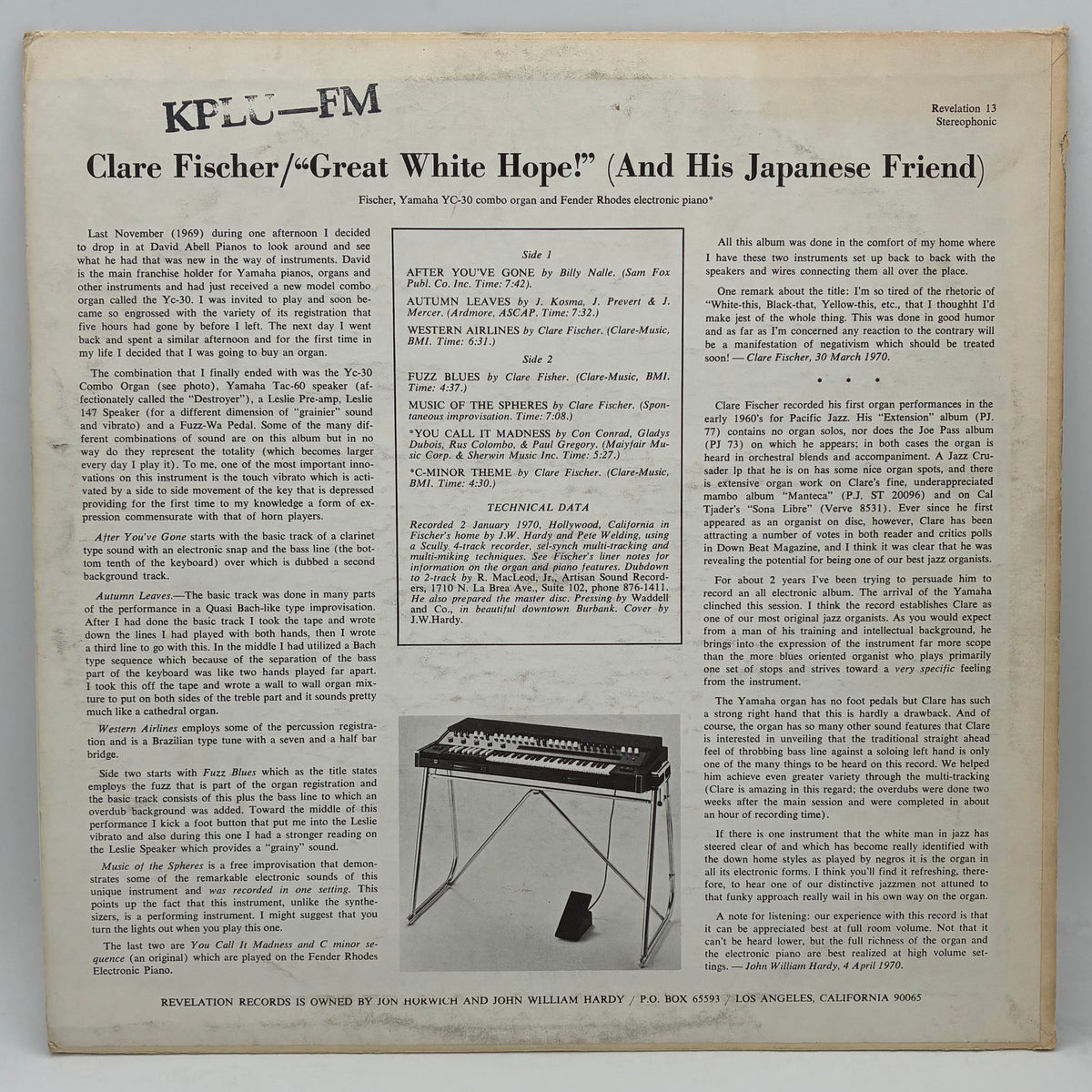 Clare Fischer (& His Japanese Friend) – Great White Hope!