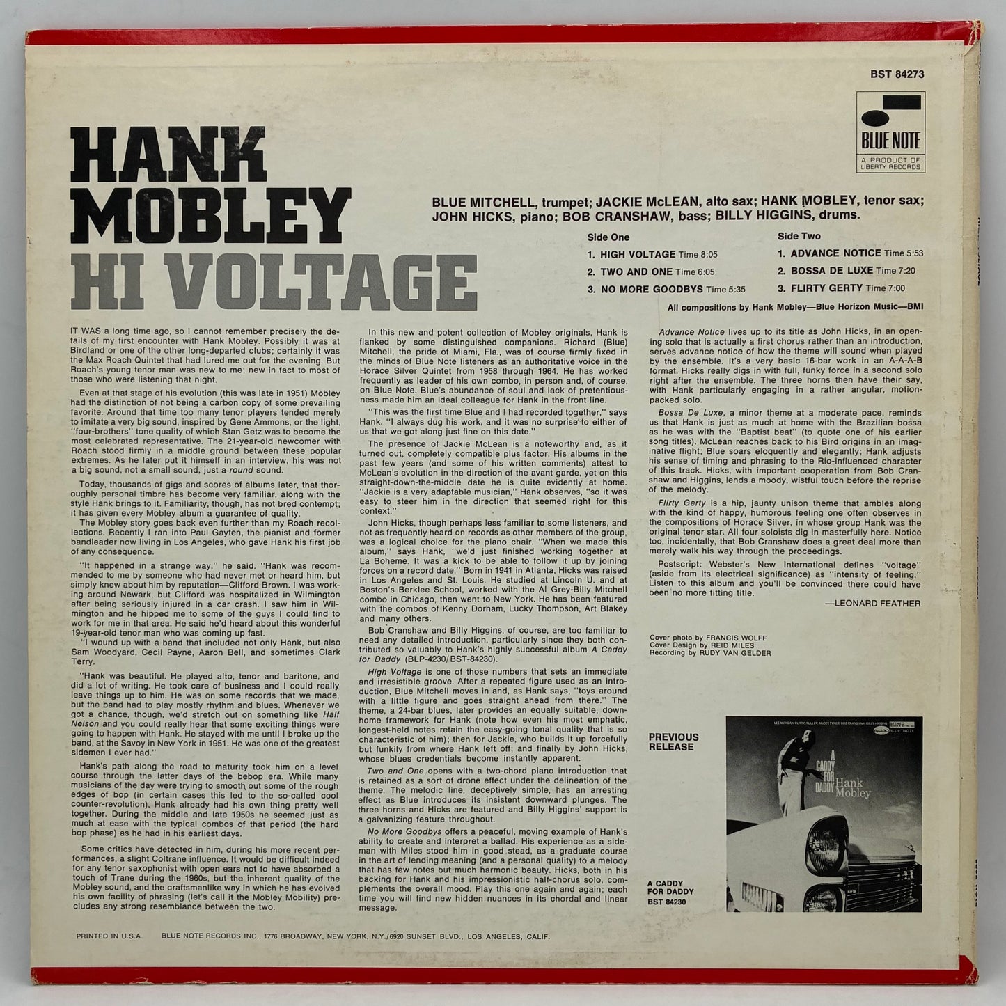 Hank Mobley – Hi Voltage