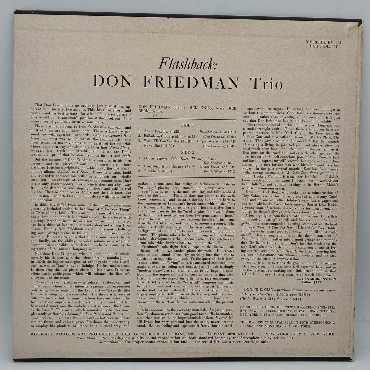 Don Friedman Trio – Flashback