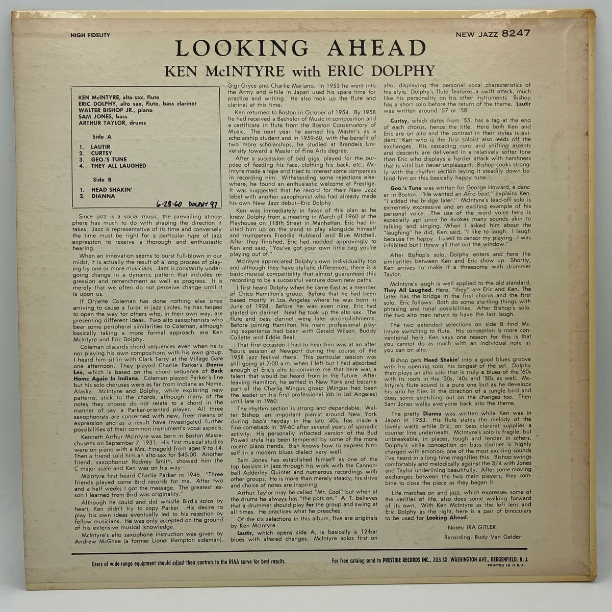 Ken McIntyre With Eric Dolphy – Looking Ahead
