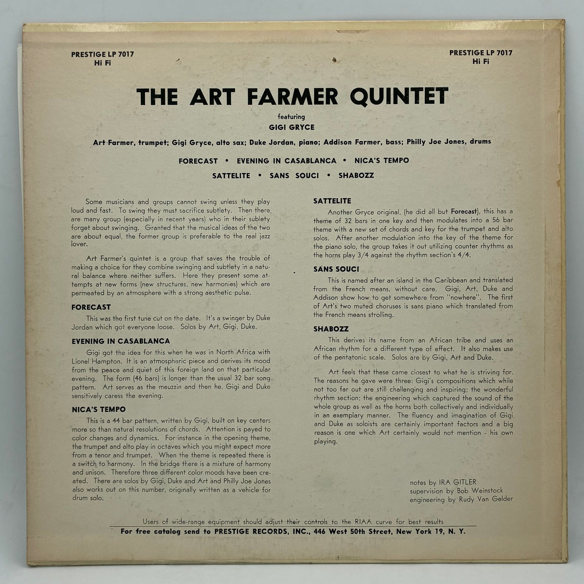 Art Farmer Quintet Featuring Gigi Gryce – Art Farmer Quintet Featuring Gigi Gryce