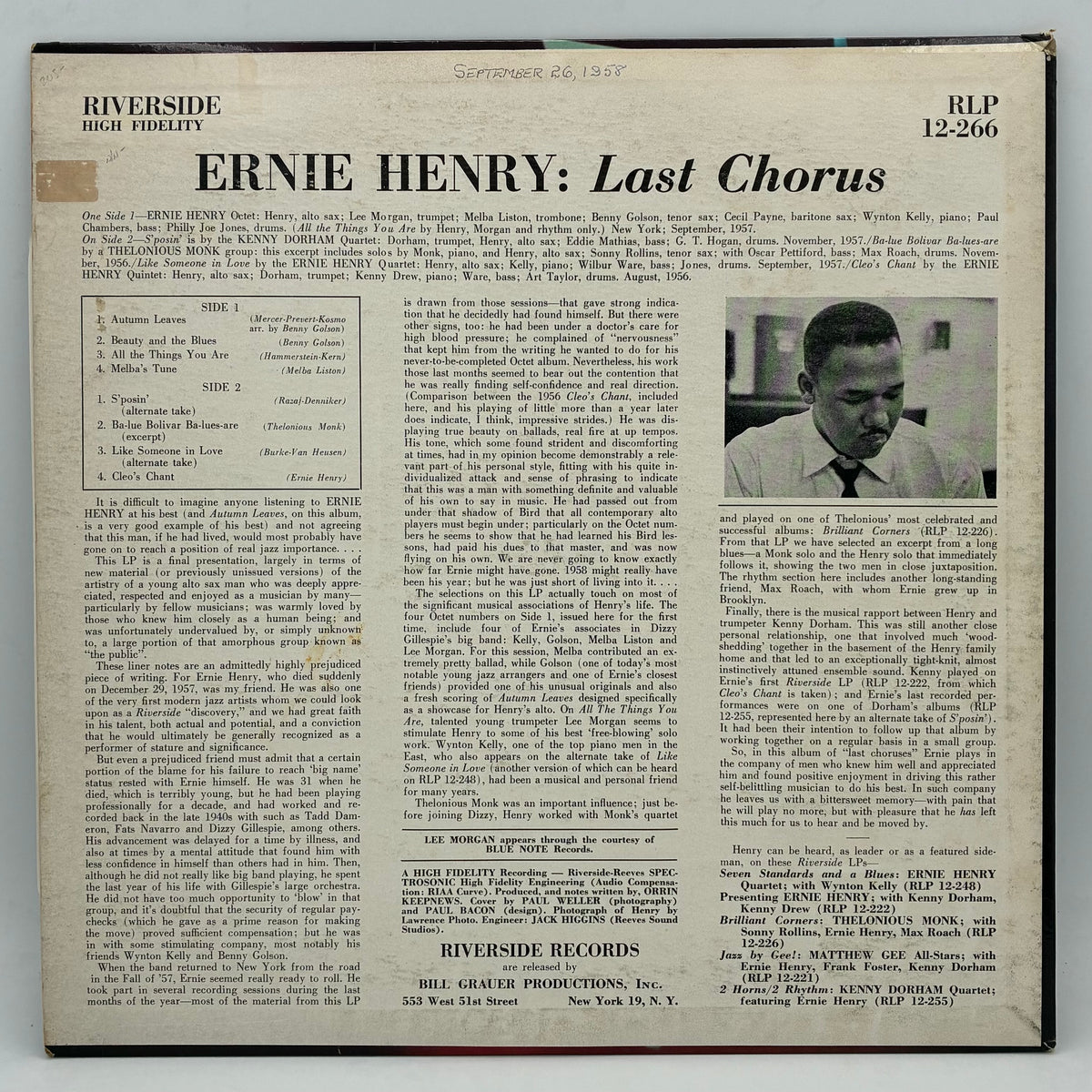 Ernie Henry – Last Chorus