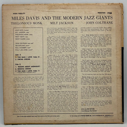 Miles Davis – Miles Davis And The Modern Jazz Giants