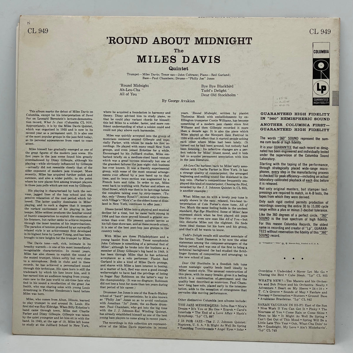 Miles Davis – 'Round About Midnight