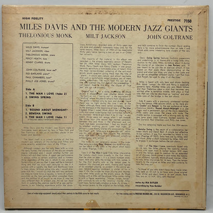 Miles Davis – Miles Davis And The Modern Jazz Giants