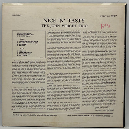 The John Wright Trio – Nice 'N' Tasty