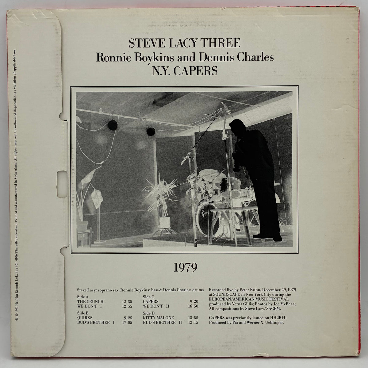 Steve Lacy Three – N.Y. Capers
