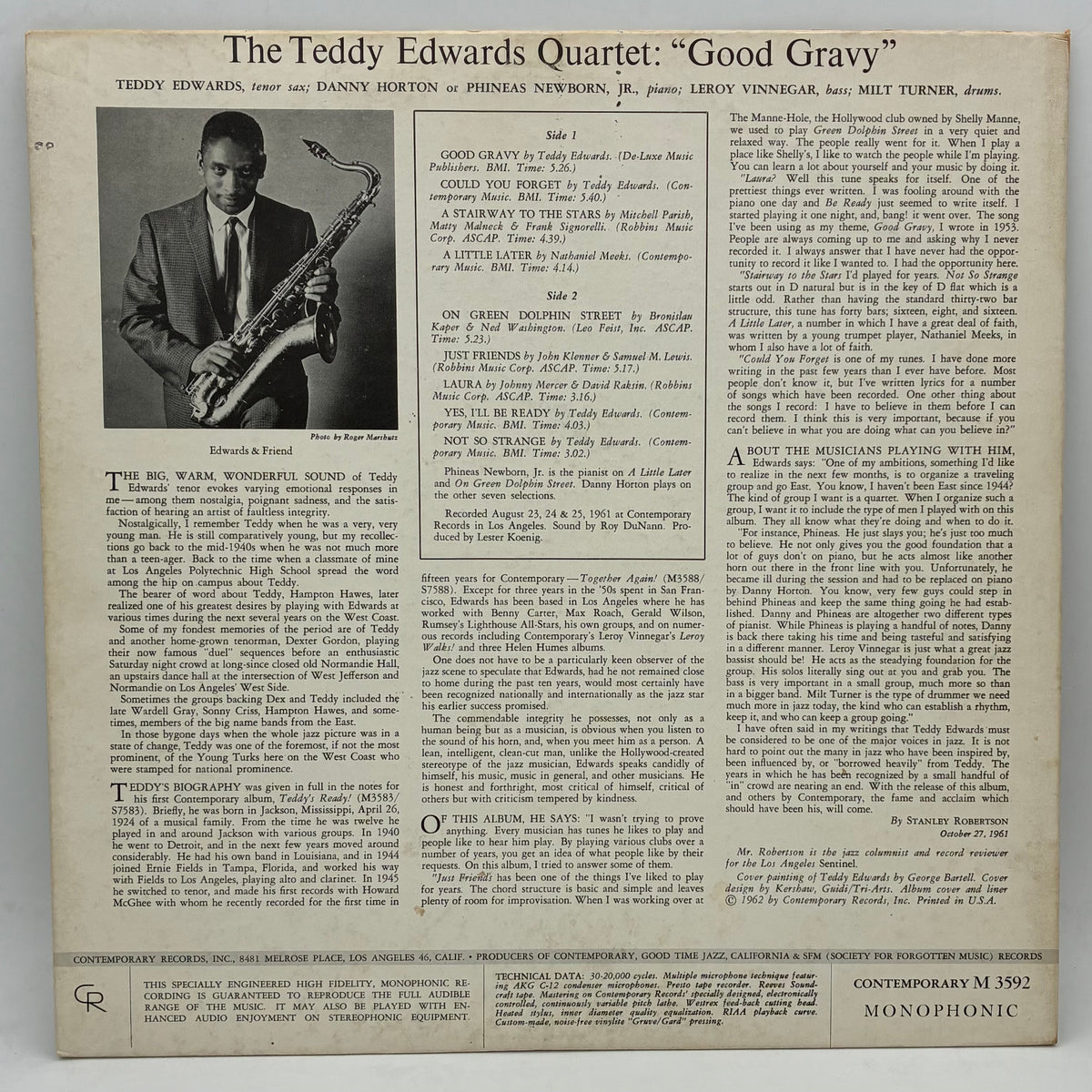 Teddy Edwards Quartet – Good Gravy!