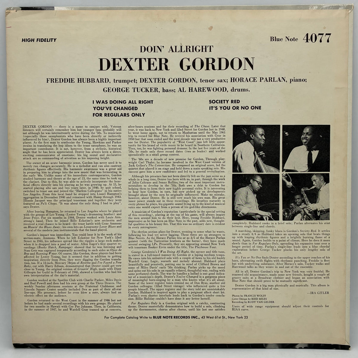 Dexter Gordon – Doin' Allright
