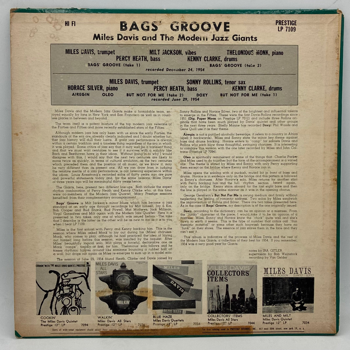 Miles Davis – Bags Groove