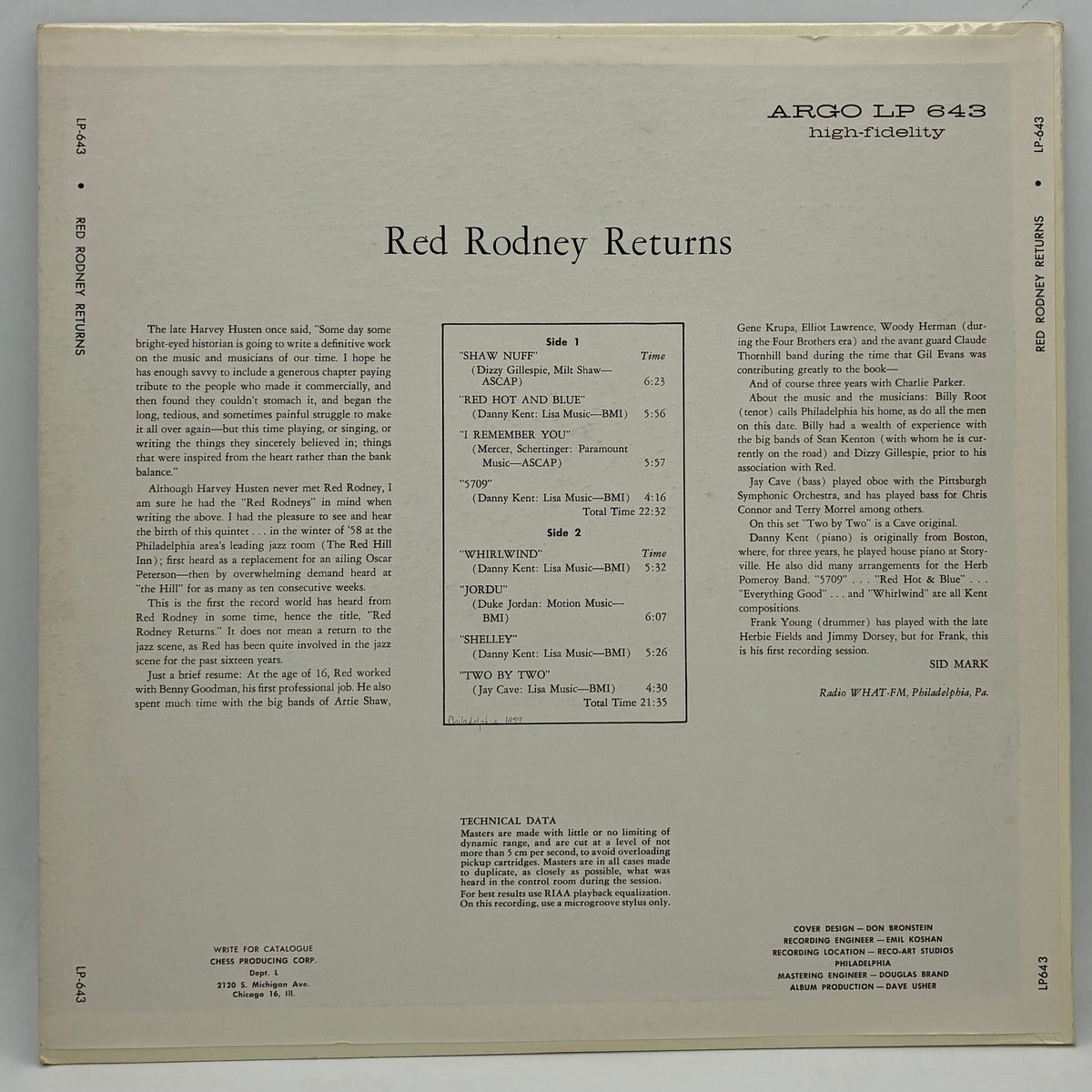 Red Rodney Featuring Billy Root – Red Rodney Returns