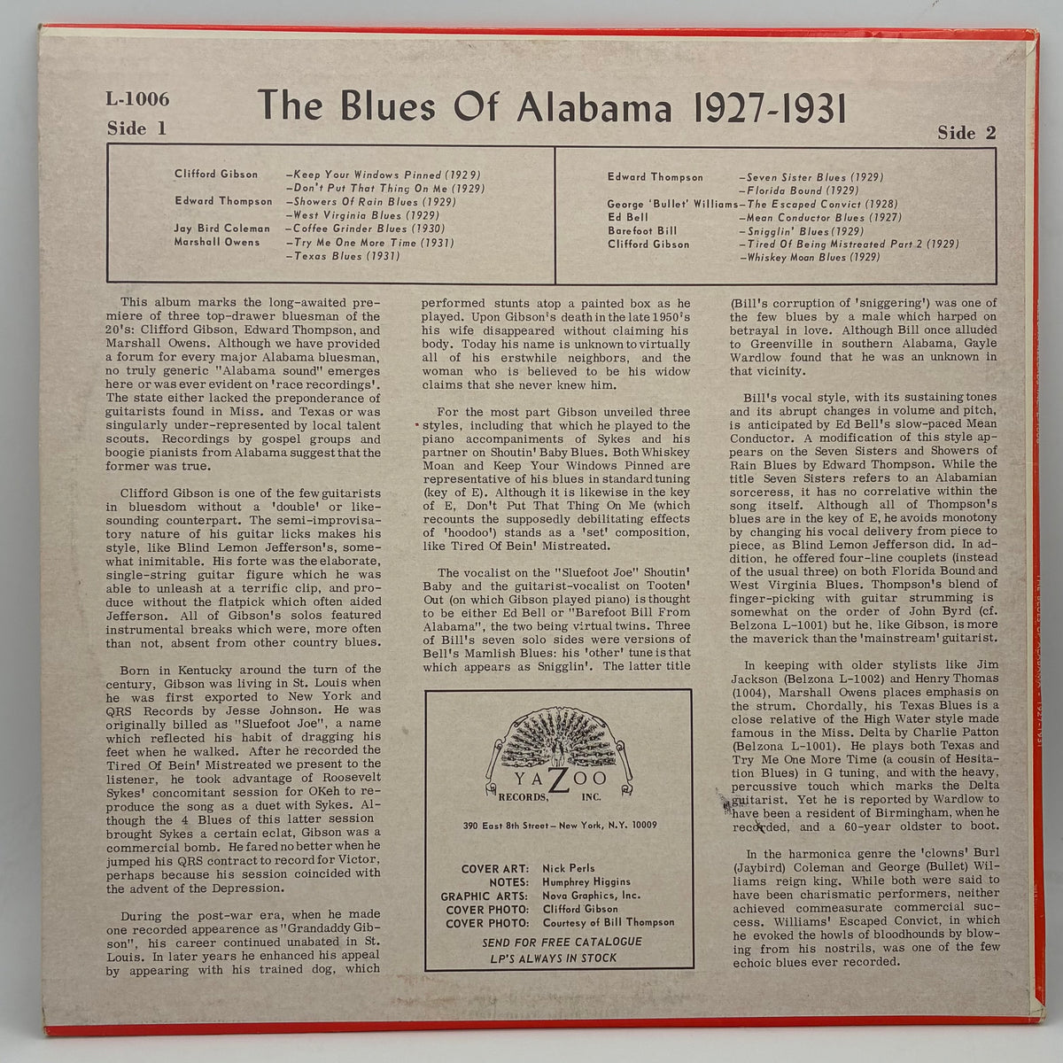Various – The Blues Of Alabama 1927-1931