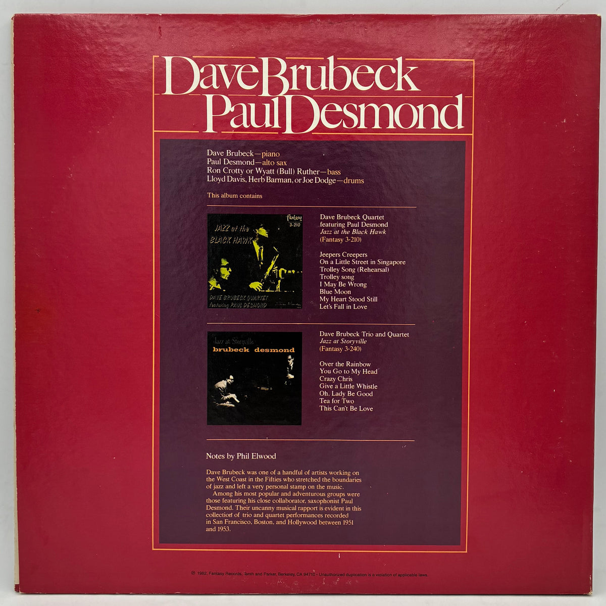 Dave Brubeck, Paul Desmond – Dave Brubeck Paul Desmond