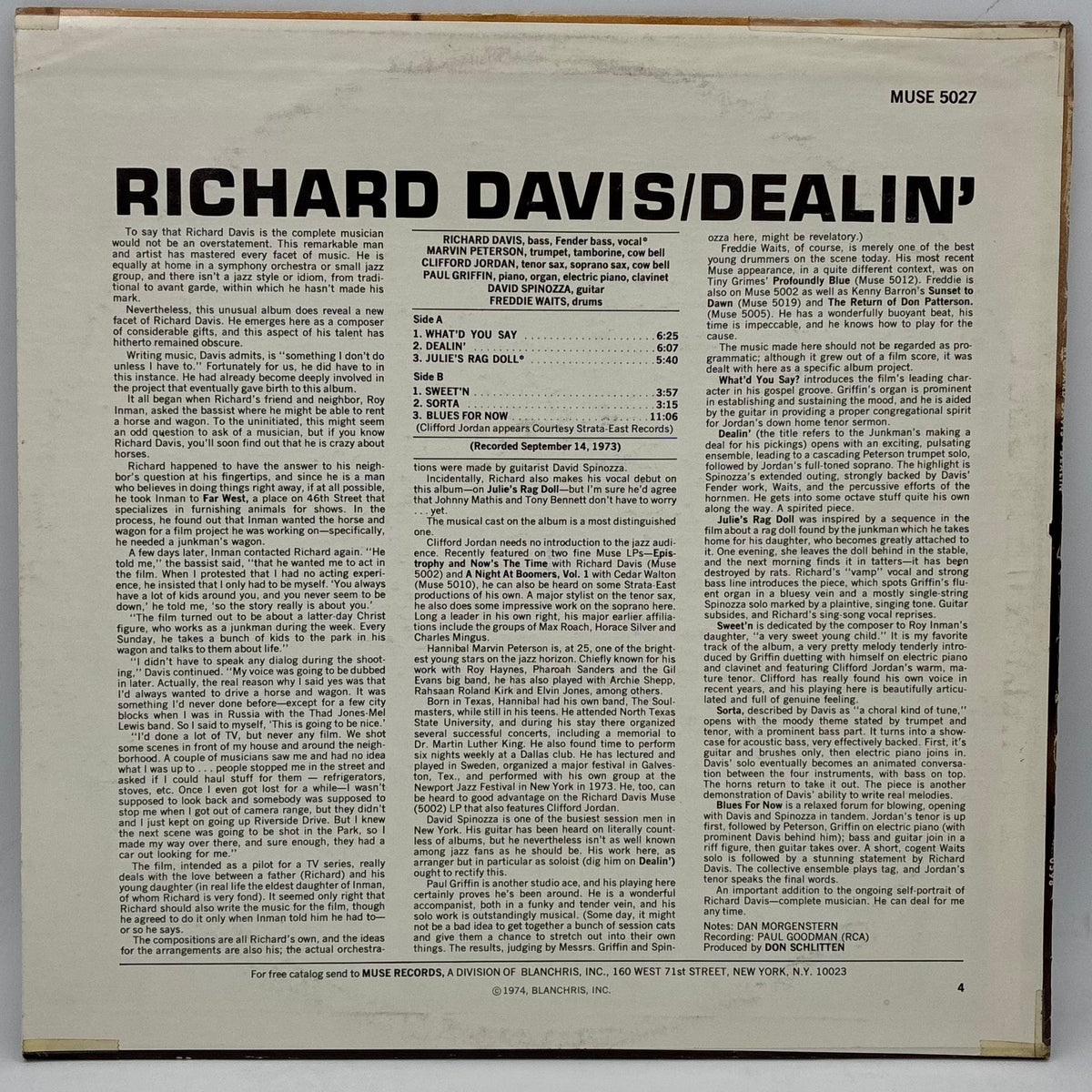 Richard Davis – Dealin'