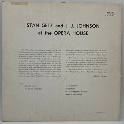 Stan Getz And J.J. Johnson – At The Opera House
